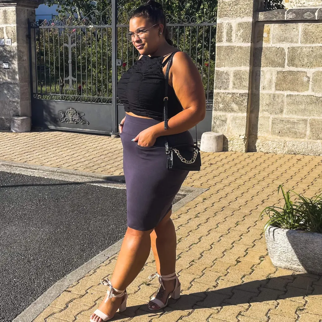 Pencil Skirt - Slate Grey