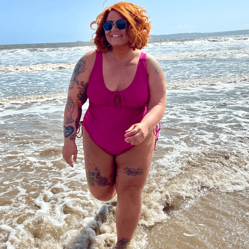 Phone Home Swimsuit - Hot Pink