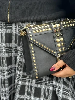 Plaid Mini-Flare Skirt - Cairn