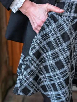 Plaid Mini-Flare Skirt - Cairn
