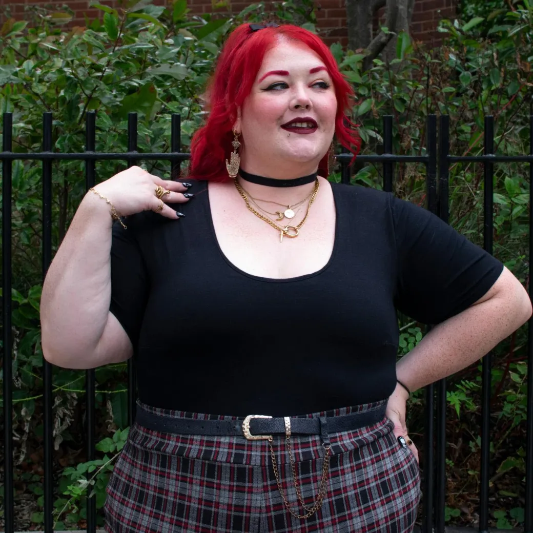 Plaid Wide-Leg Trousers - Bonnie