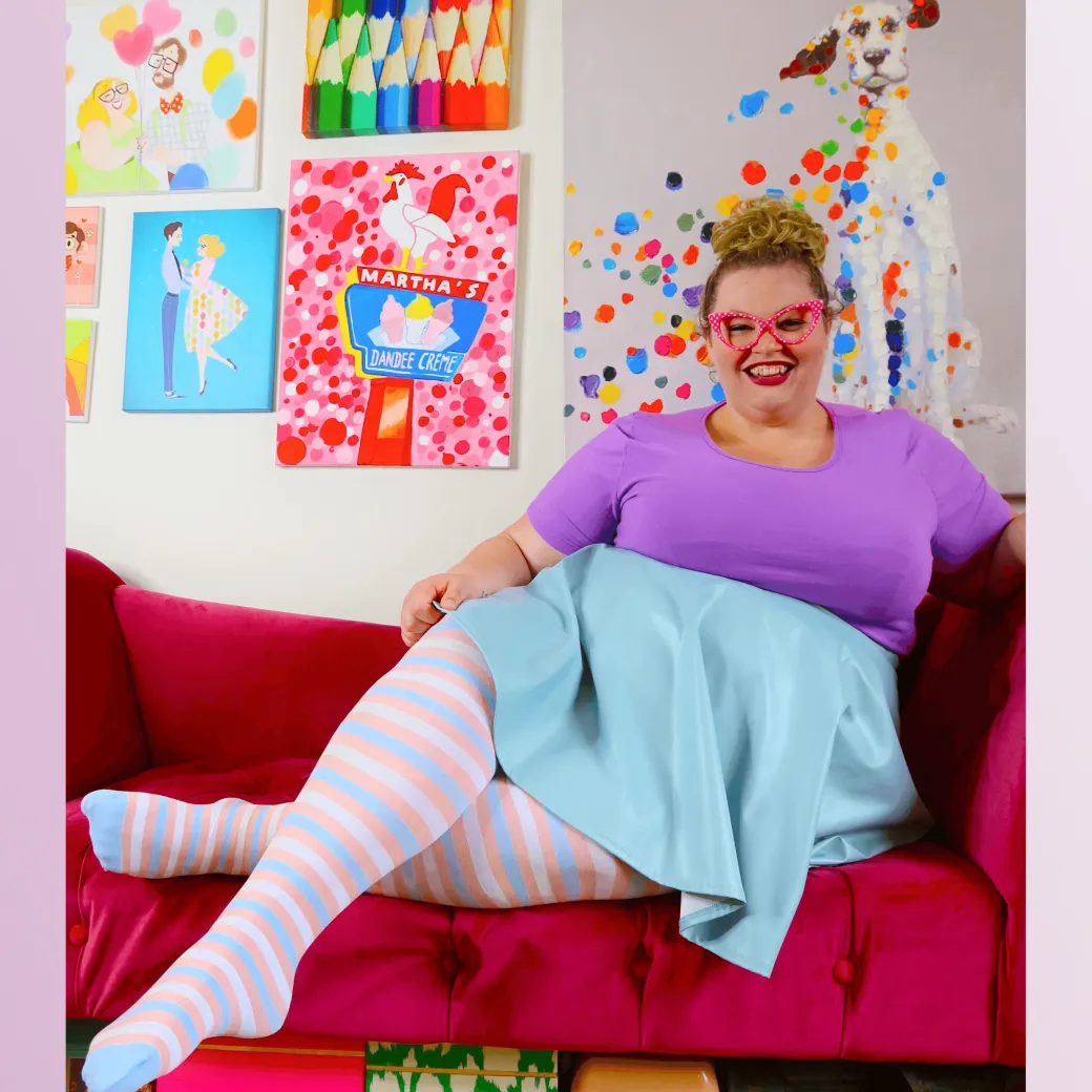 Pride Striped Tights - Laverne