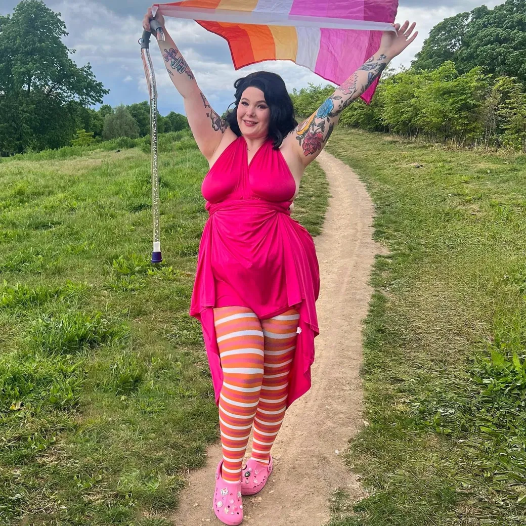 Pride Striped Tights - Ruby