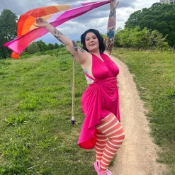 Pride Striped Tights - Ruby