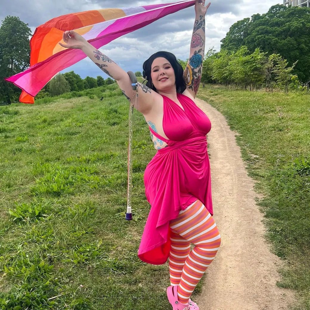 Pride Striped Tights - Ruby