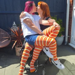 Pride Striped Tights - Ruby