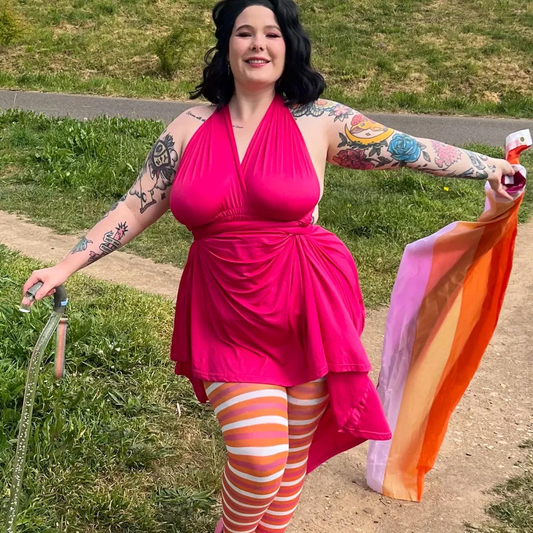 Pride Striped Tights - Ruby