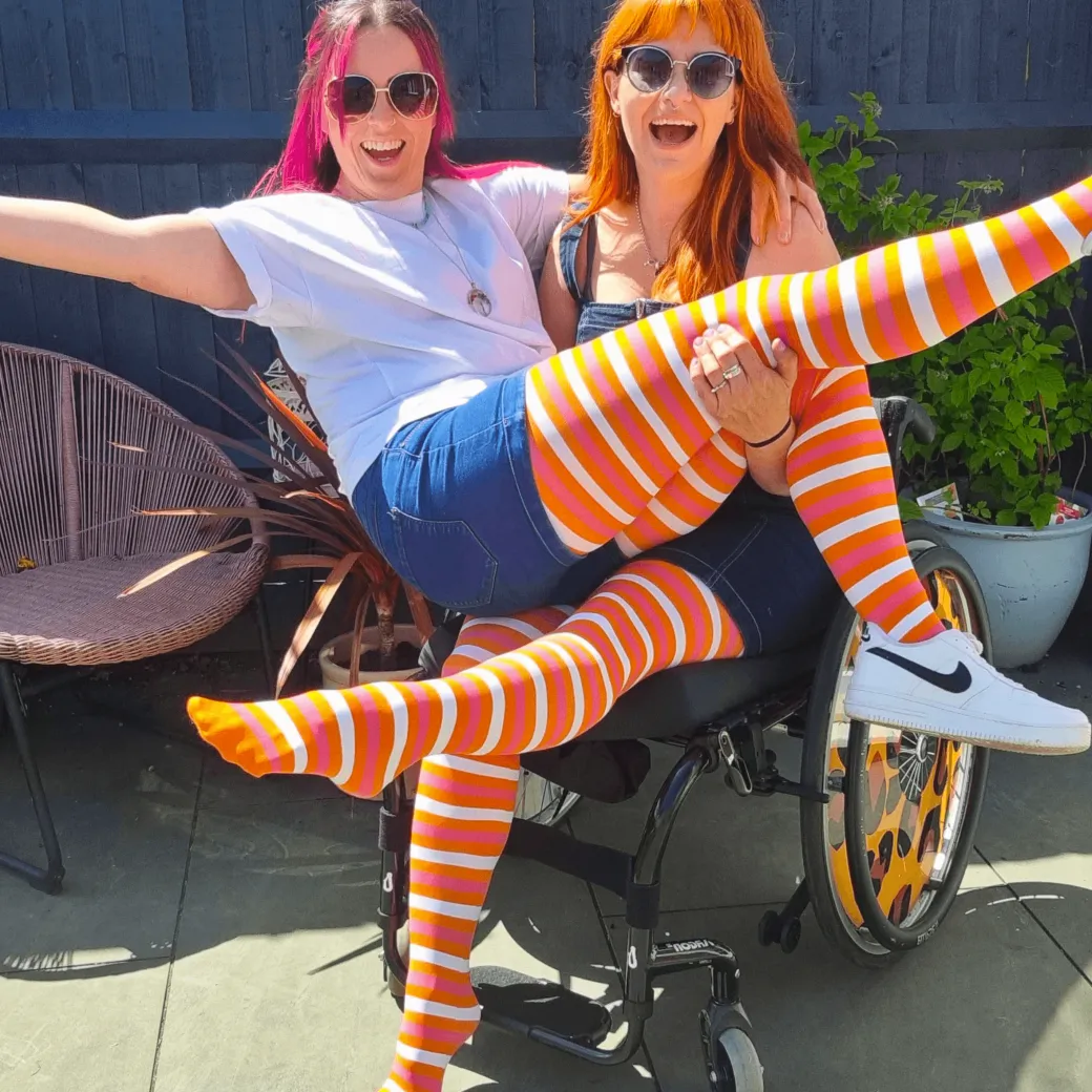 Pride Striped Tights - Ruby