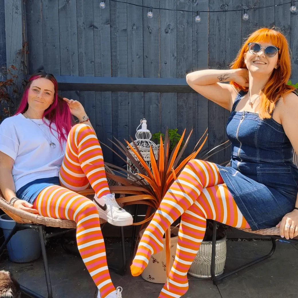 Pride Striped Tights - Ruby