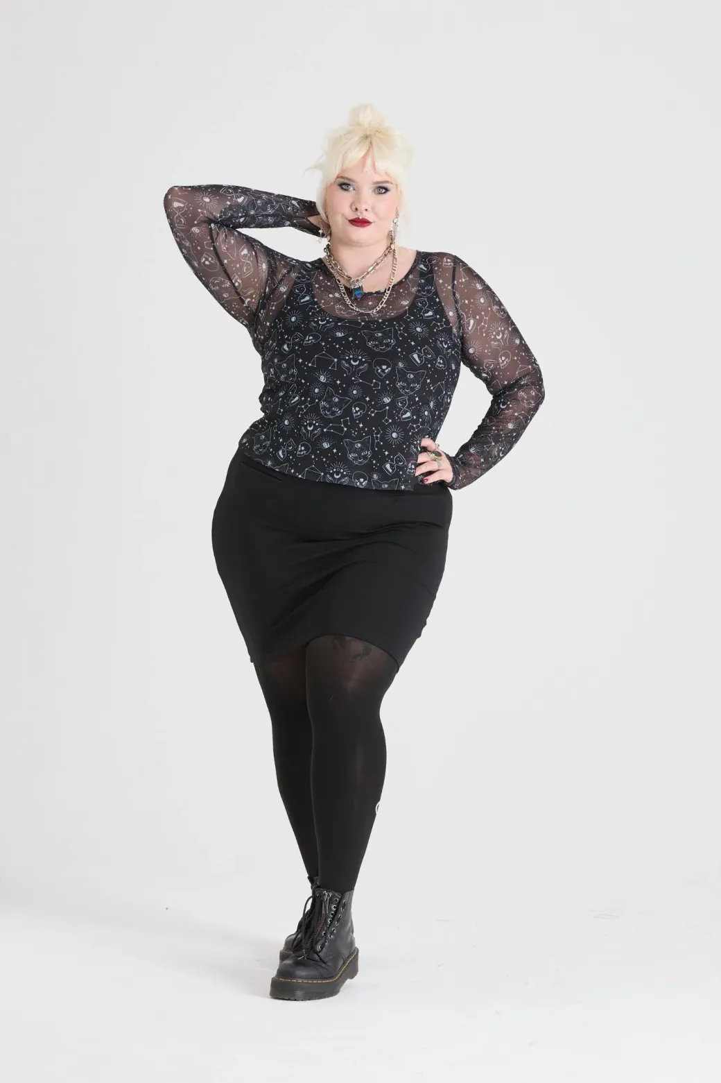Psychic Cats Mesh Top