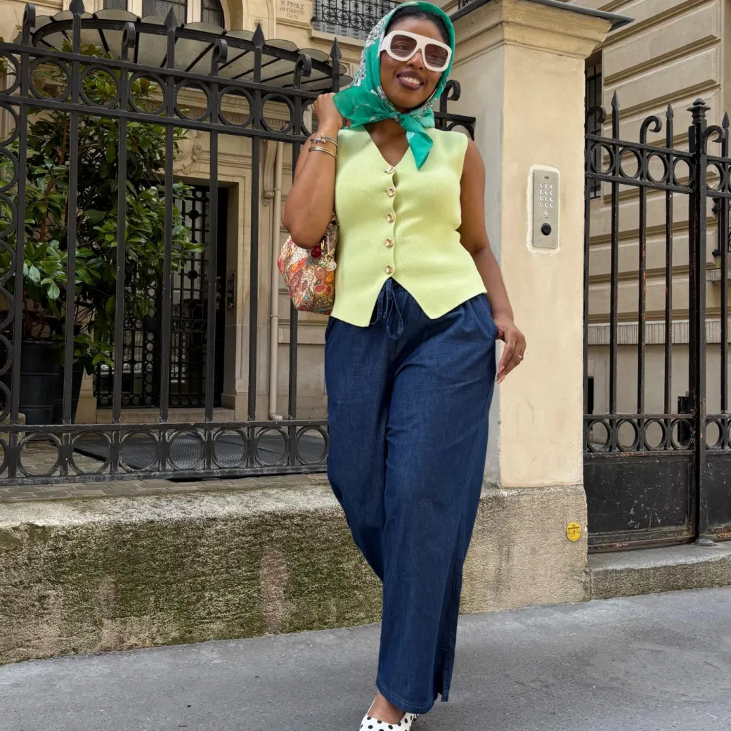 Relaxed Chambray Trousers - Denim