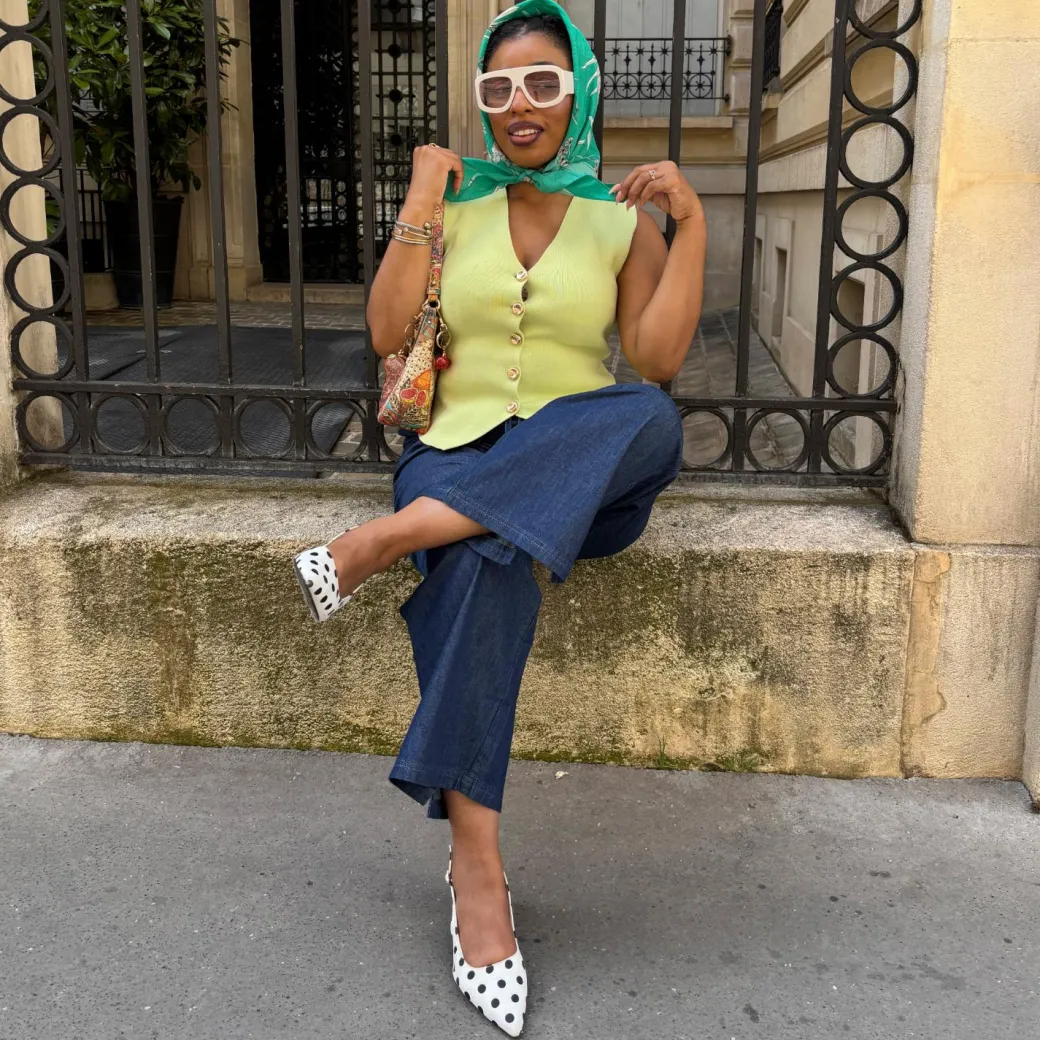 Relaxed Chambray Trousers - Denim