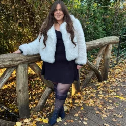 Seoul Chic Faux Sock Tights - Navy