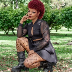 Sharkies Wide Fishnets - Black