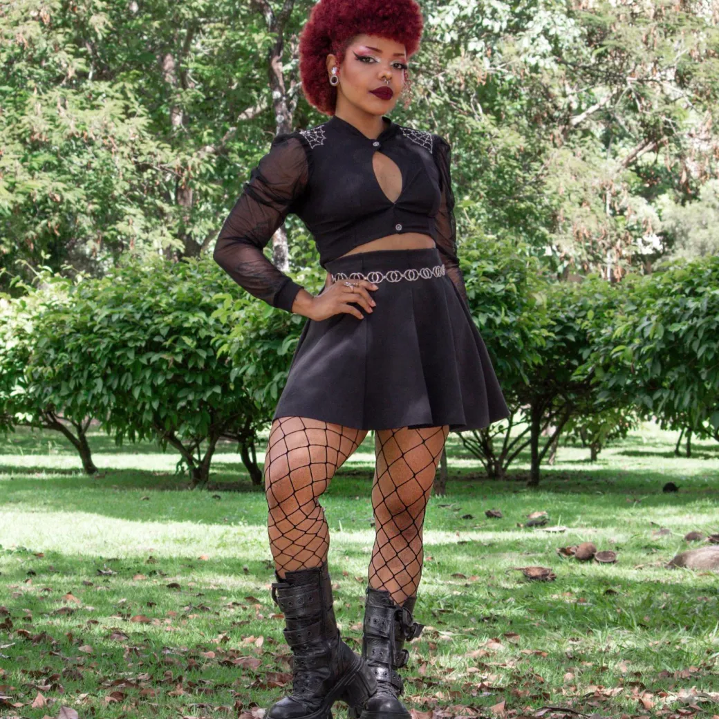 Sharkies Wide Fishnets - Black