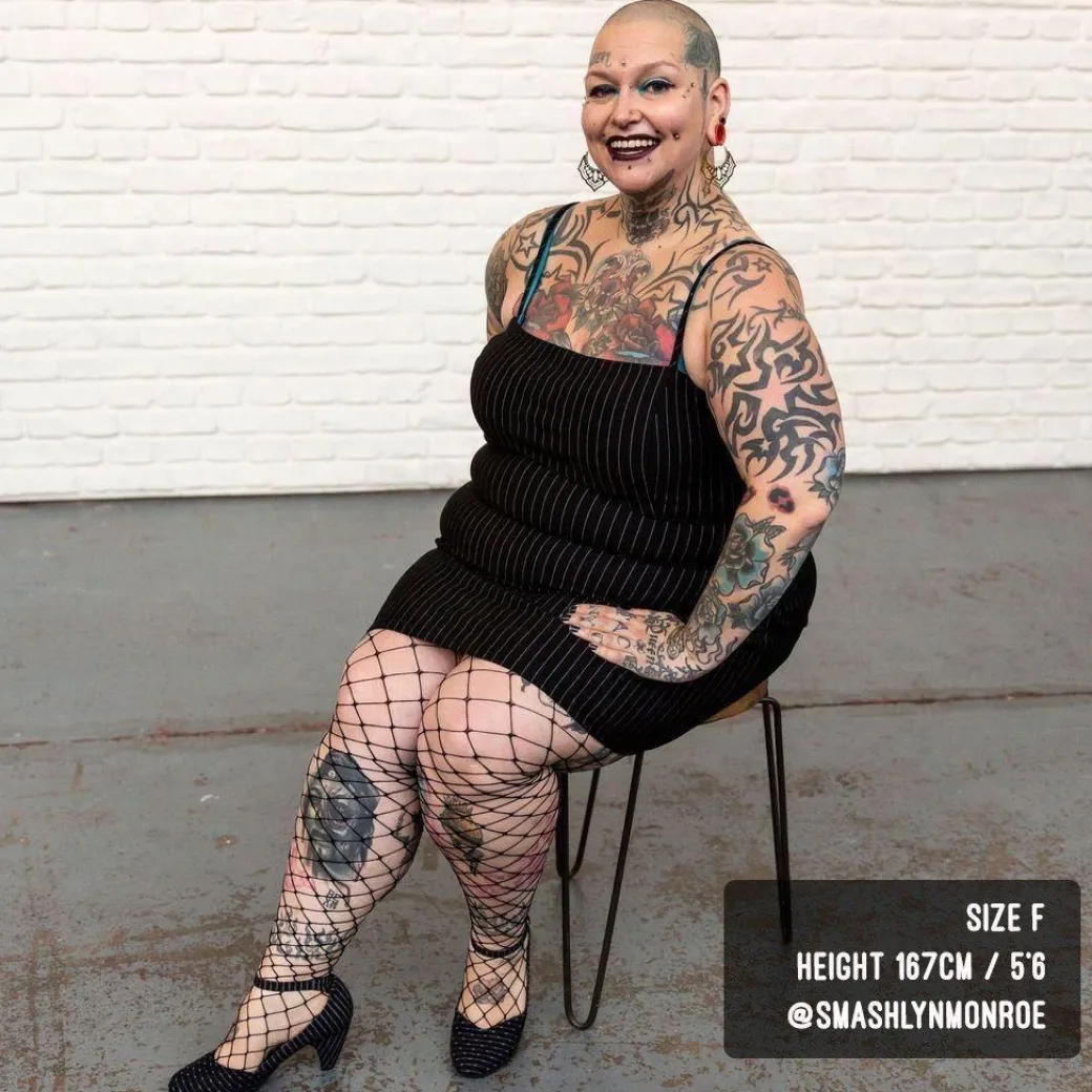 Sharkies Wide Fishnets - Black