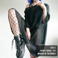 Sharkies Wide Fishnets - Black