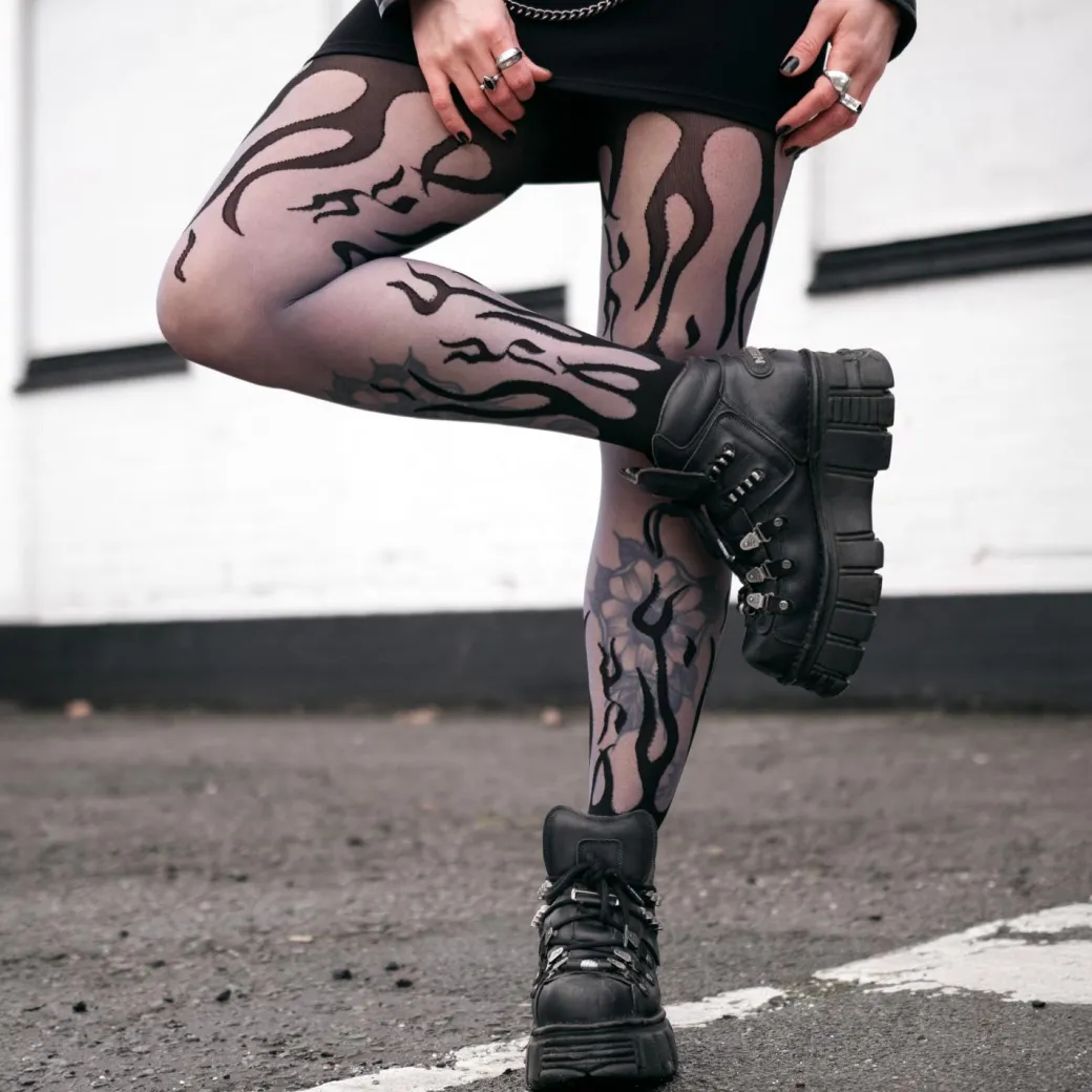 Sheer Tights - Flames