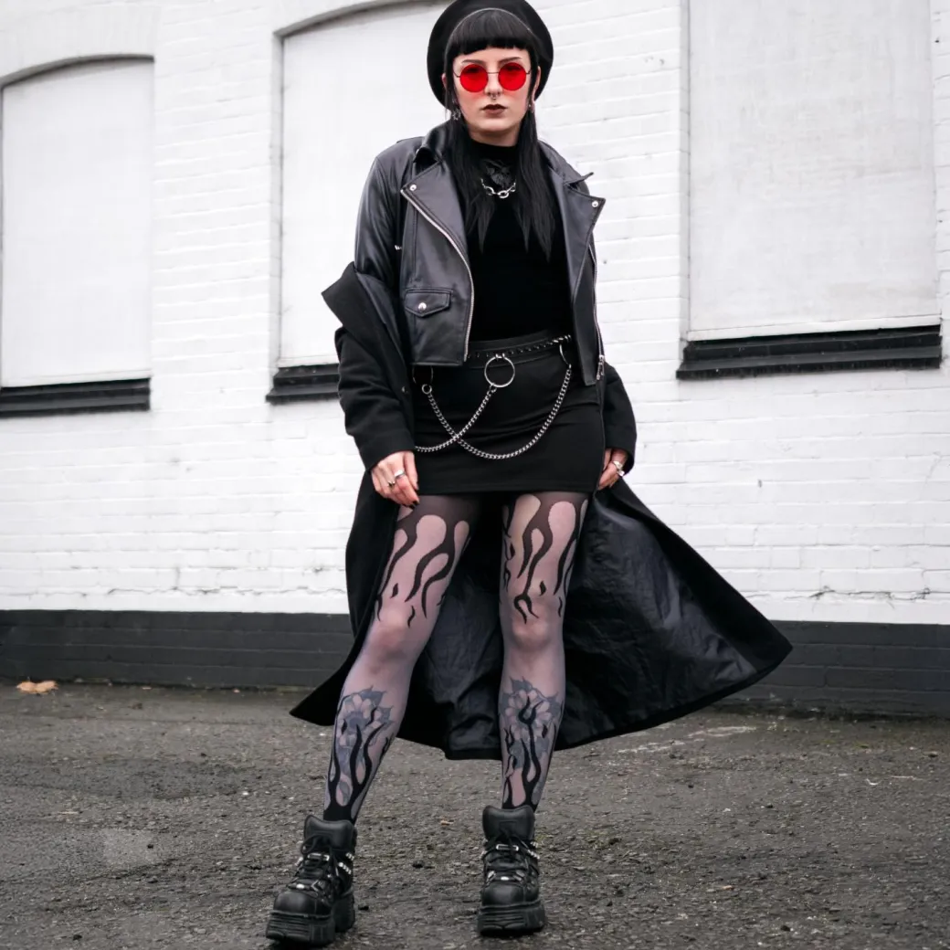Sheer Tights - Flames