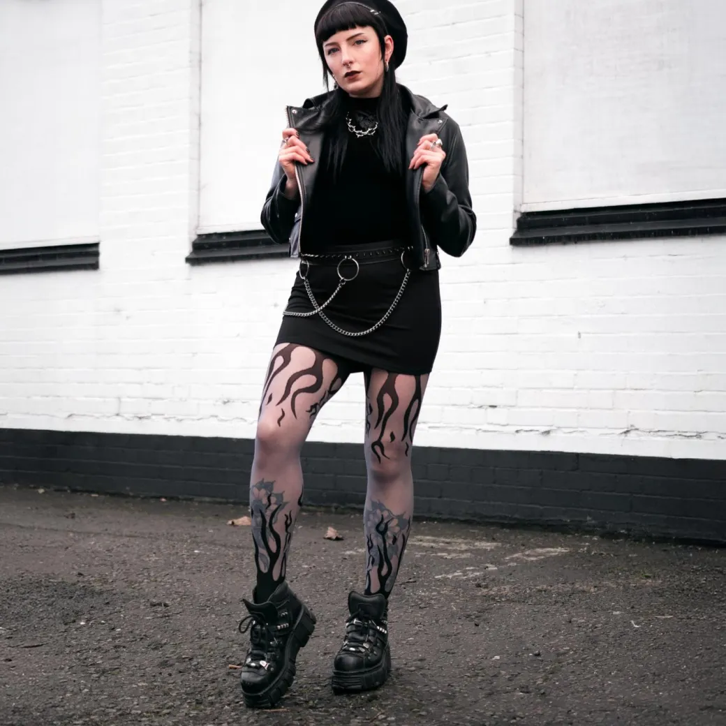 Sheer Tights - Flames