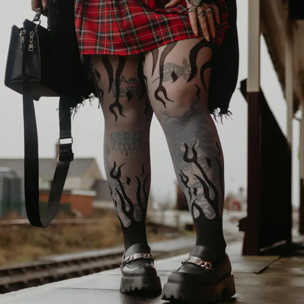 Sheer Tights - Flames