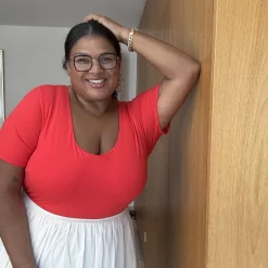 Short Sleeve Cotton Bodysuit - Sangria