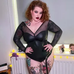 Siren Faux Leather Bodysuit
