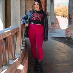 Squat-Proof Leggings - Blood Red