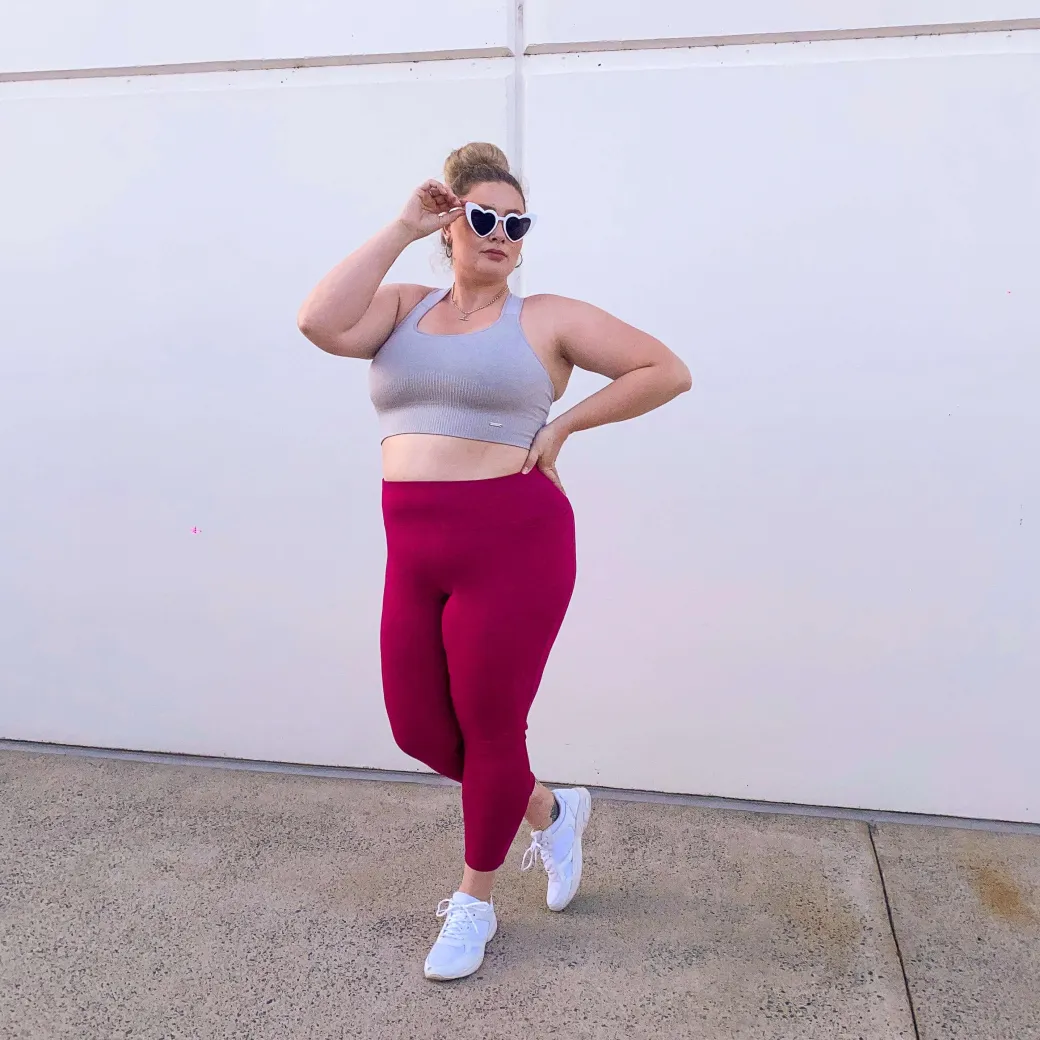 Squat Proof Leggings (Long) - Raspberry Pie