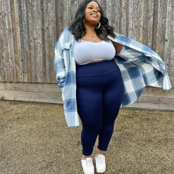 Squat Proof Leggings (Short) - Navy