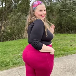 Squat Proof Leggings (Short) - Raspberry Pie