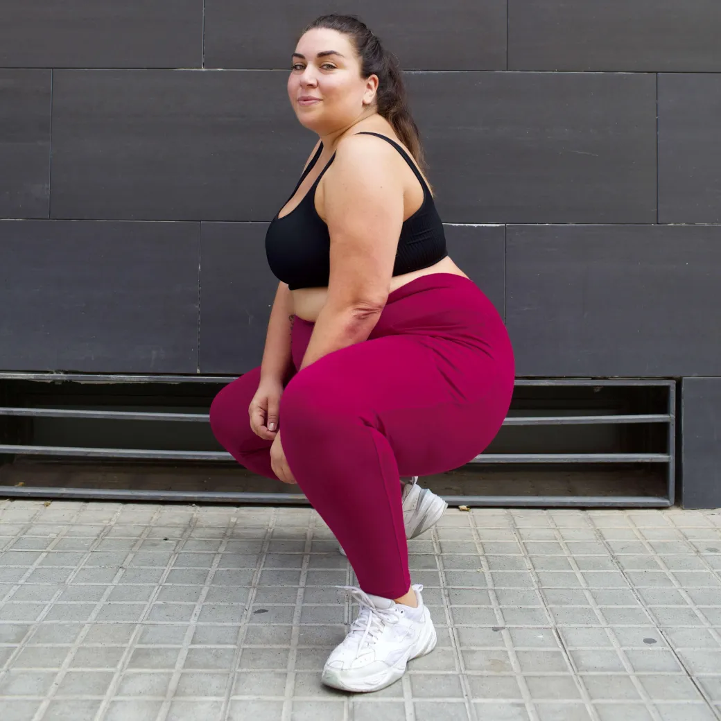 Squat Proof Leggings (Short) - Raspberry Pie