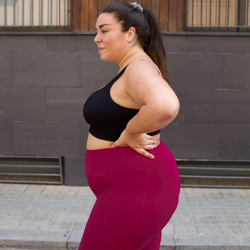 Squat Proof Leggings (Short) - Raspberry Pie