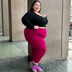 Squat Proof Leggings (Short) - Raspberry Pie