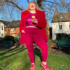 Squat Proof Leggings (Short) - Raspberry Pie