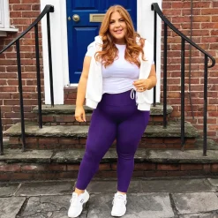 Squat Proof Leggings (Short) - Suffragette Purple