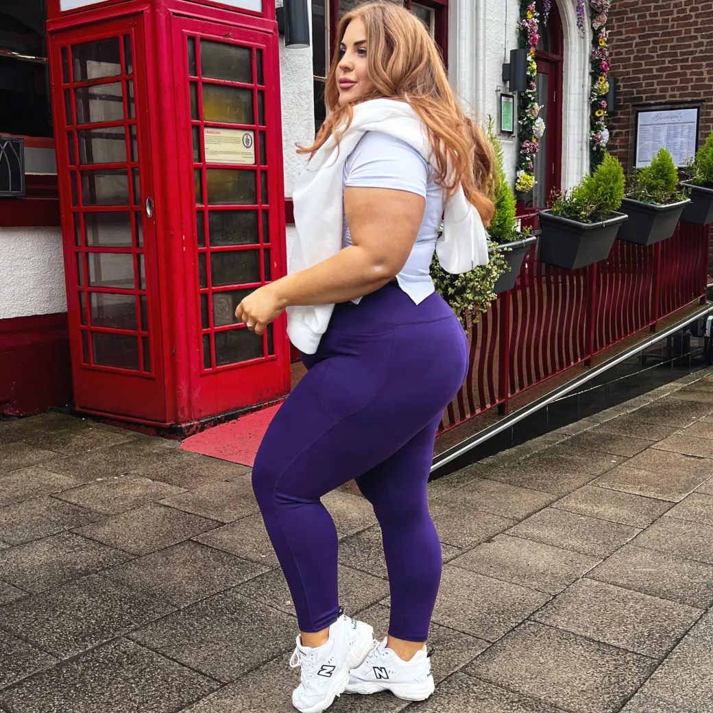 Squat Proof Leggings (Short) - Suffragette Purple