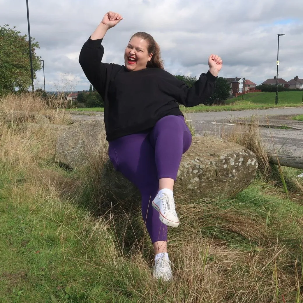 Squat Proof Leggings (Short) - Suffragette Purple