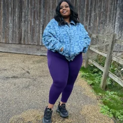 Squat Proof Leggings (Short) - Suffragette Purple