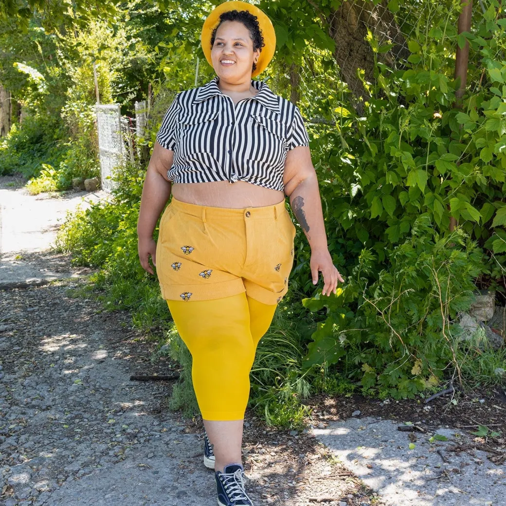 Stay Cool Capri Tights - Lemon