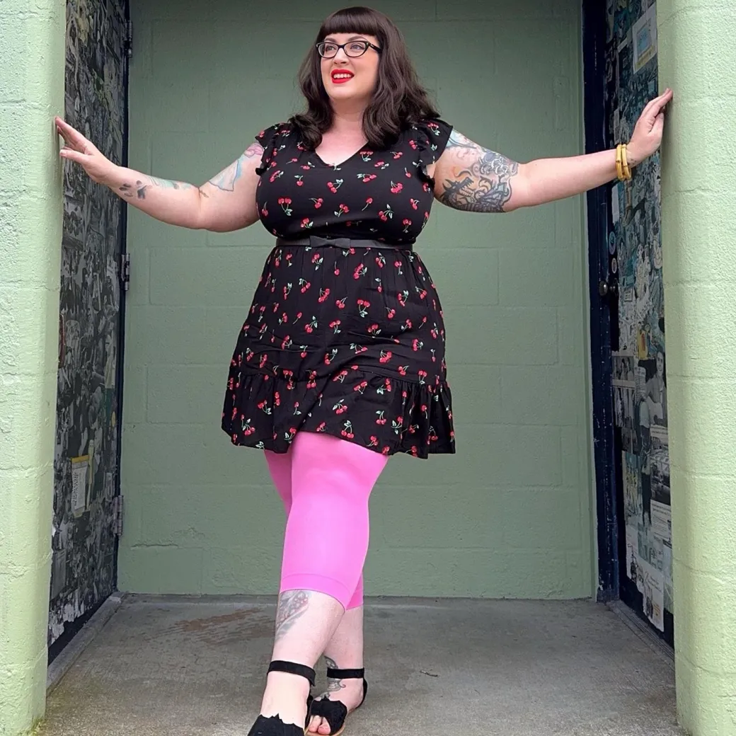 Stay Cool Capri Tights - Pink Lady
