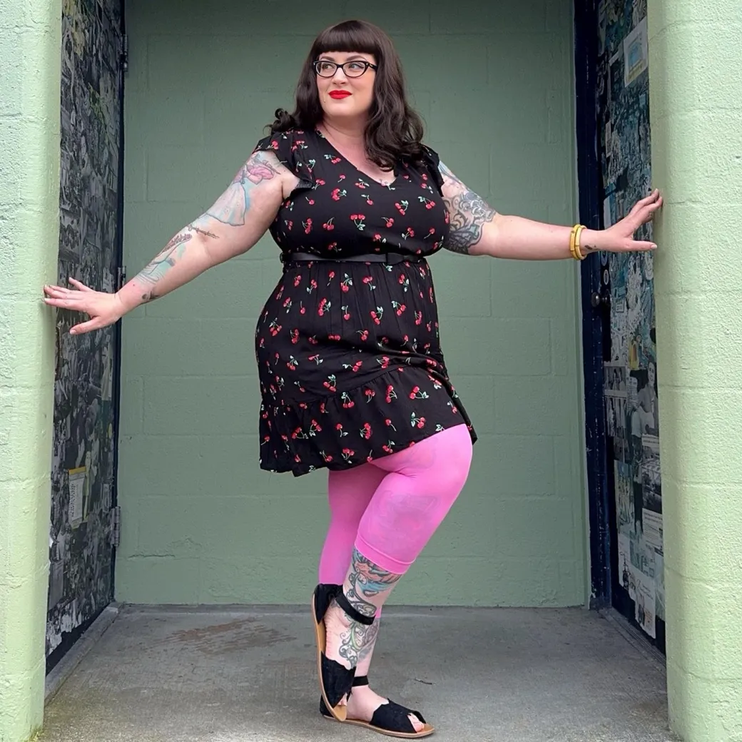 Stay Cool Capri Tights - Pink Lady