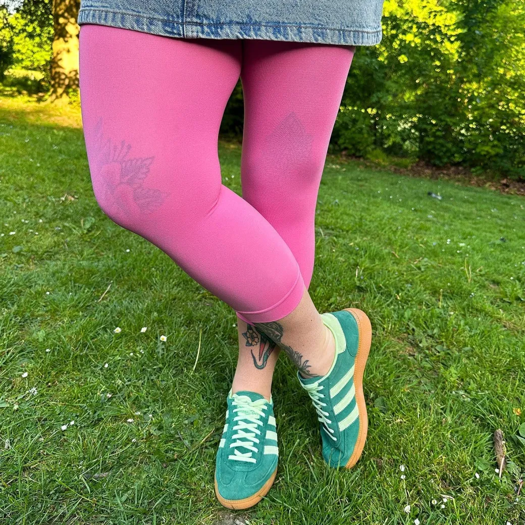 Stay Cool Capri Tights - Pink Lady