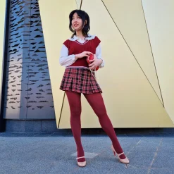 Stay Cool 80 Denier Tights - Burgundy