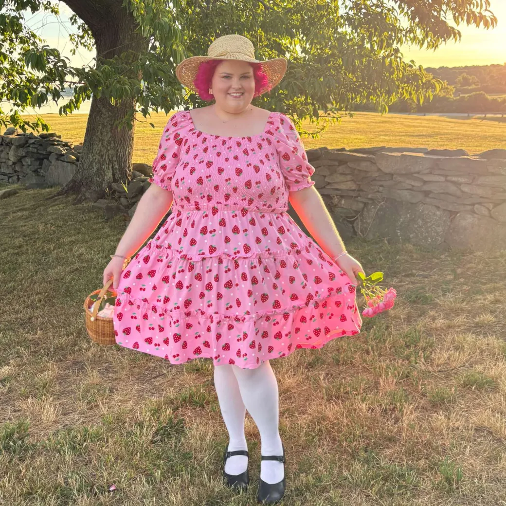 Strawberry Jersey Mini Dress