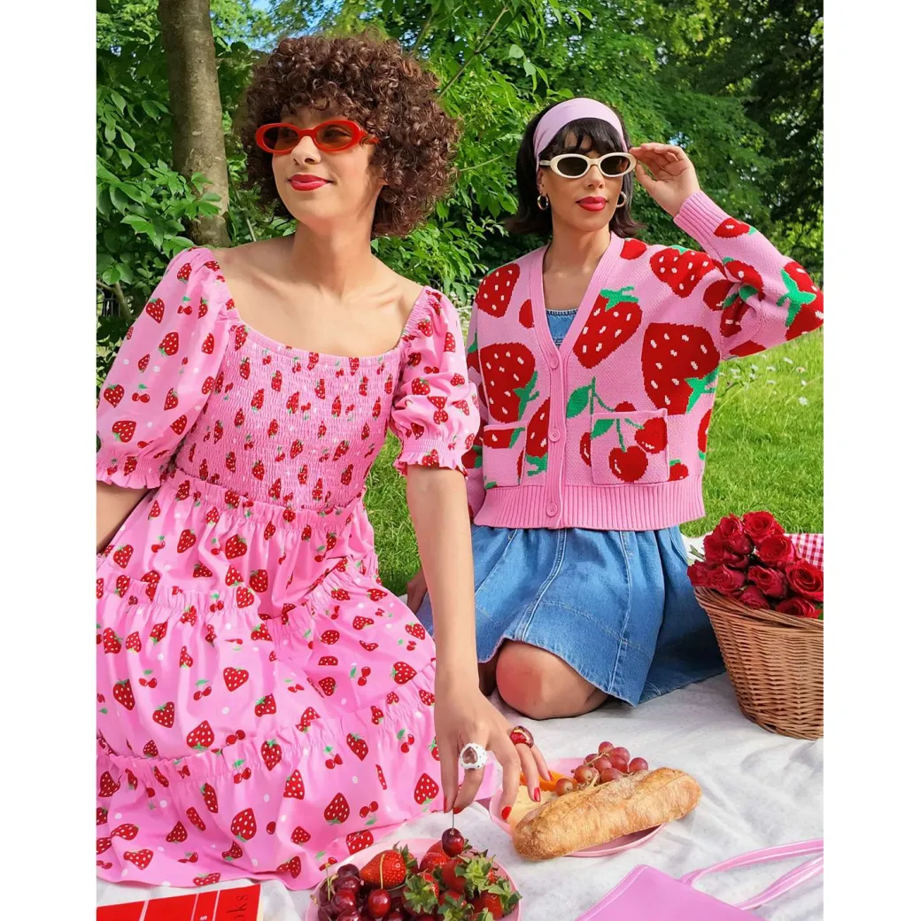 Strawberry Jersey Mini Dress