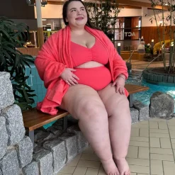 There Can Be Only One Bikini Top - Coral
