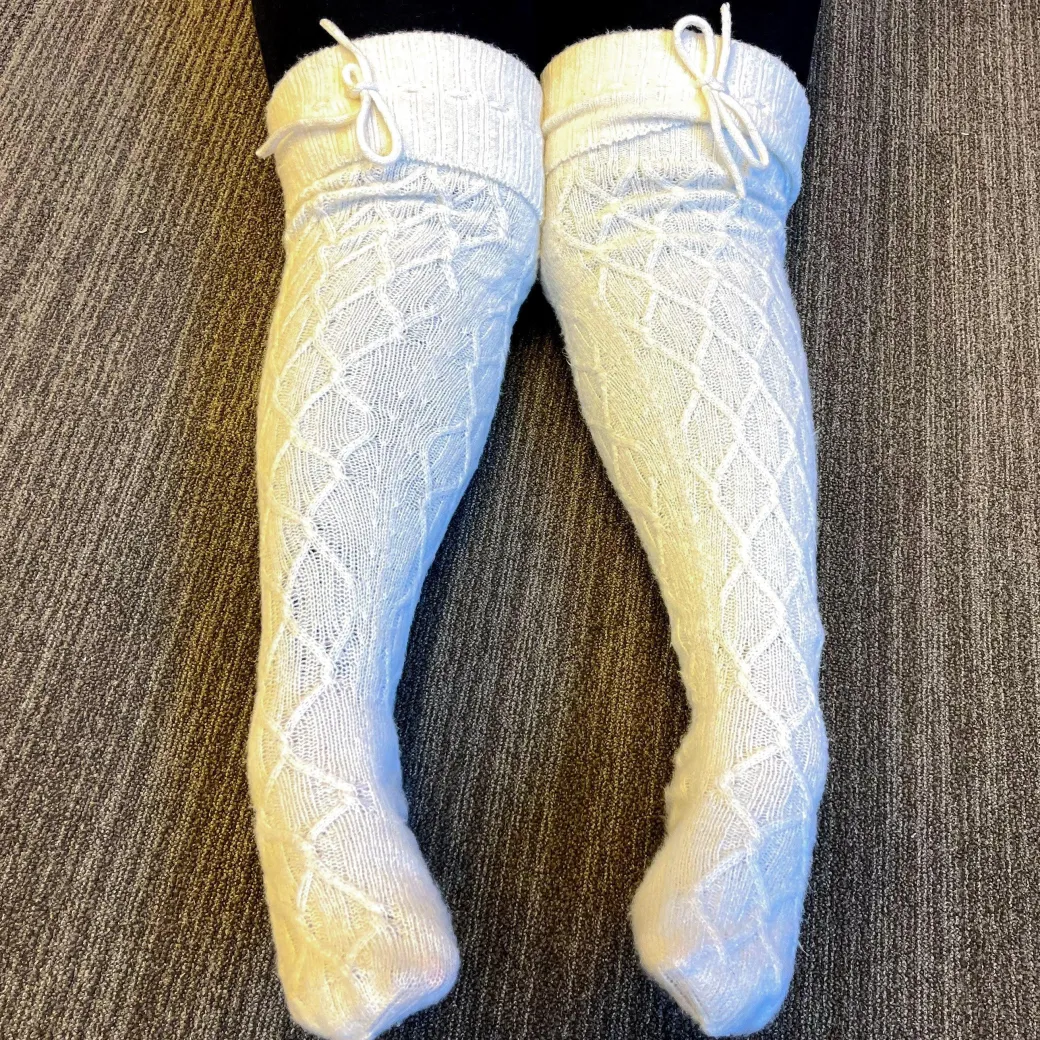 Thigh High Socks - Snowball