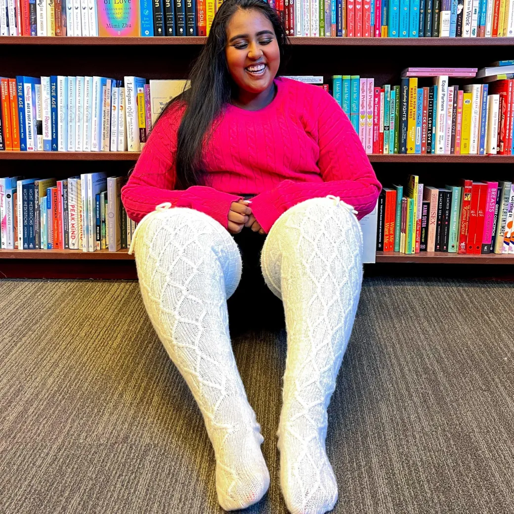 Thigh High Socks - Snowball