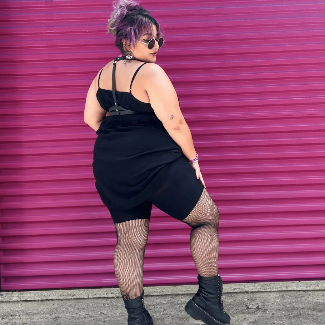Thighs the Limit Fishnets - Black